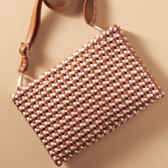 Anthropologie Handbags - Anthropologie Kalani Woven Knot Clutch: Faux Leather Edition